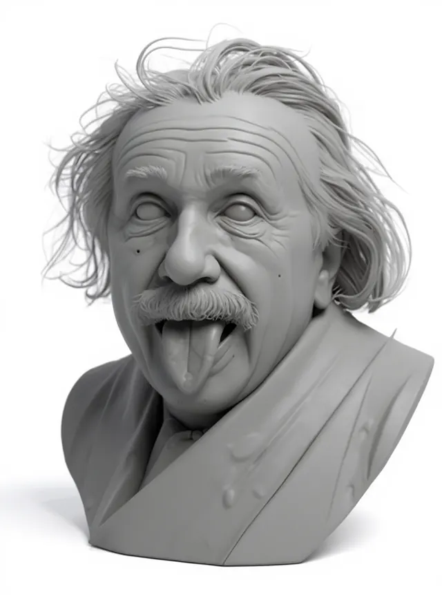 Albert Einstein 3D bust