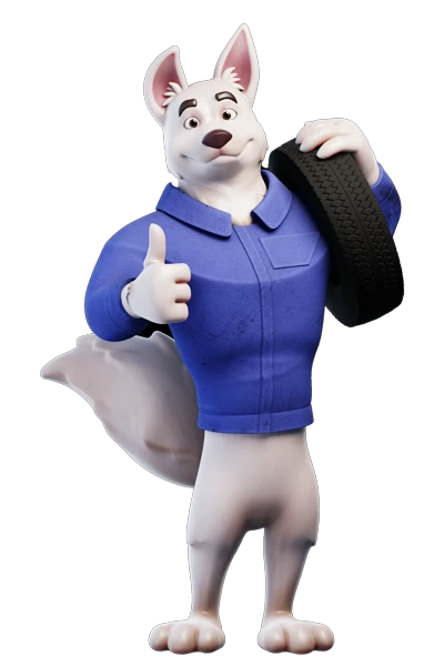 Custom mascot character wolf 3D model