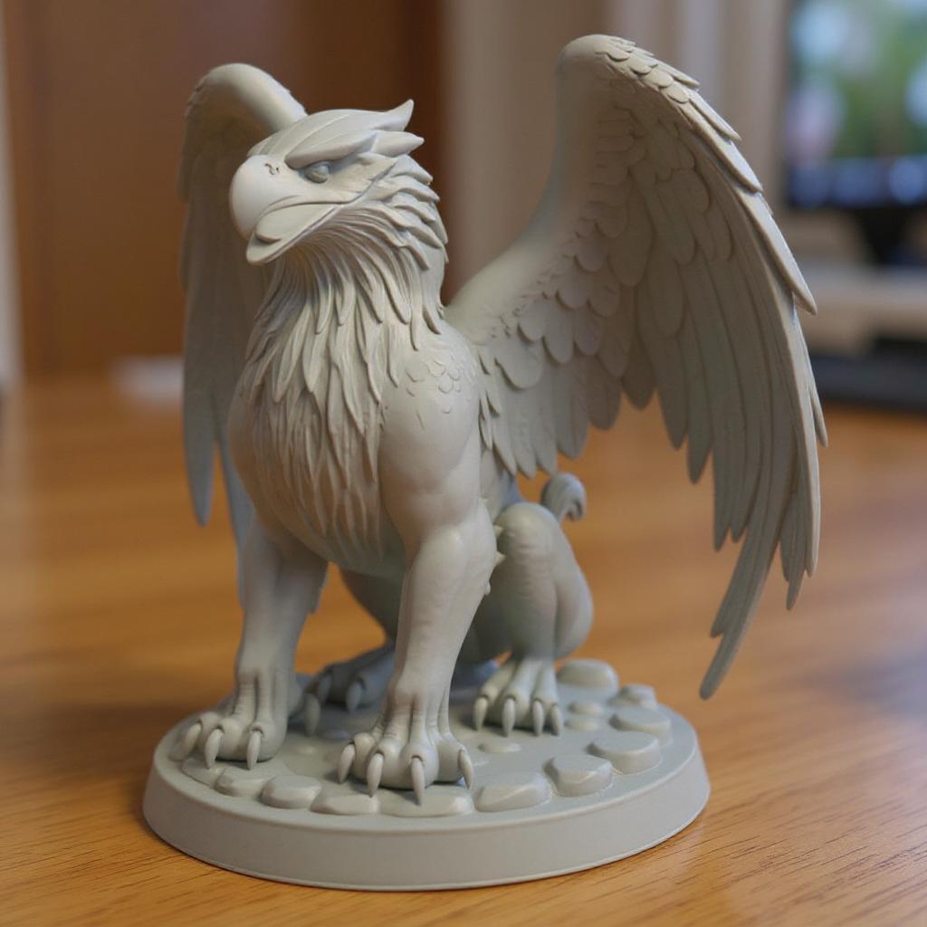 3D printed statue example showing print-ready model