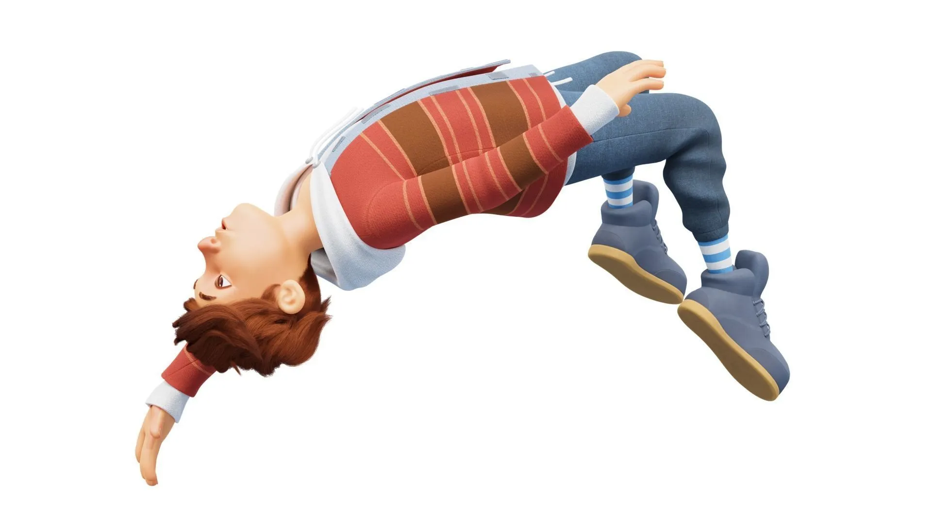 Cartoon Boy Teen 3D model teen scene