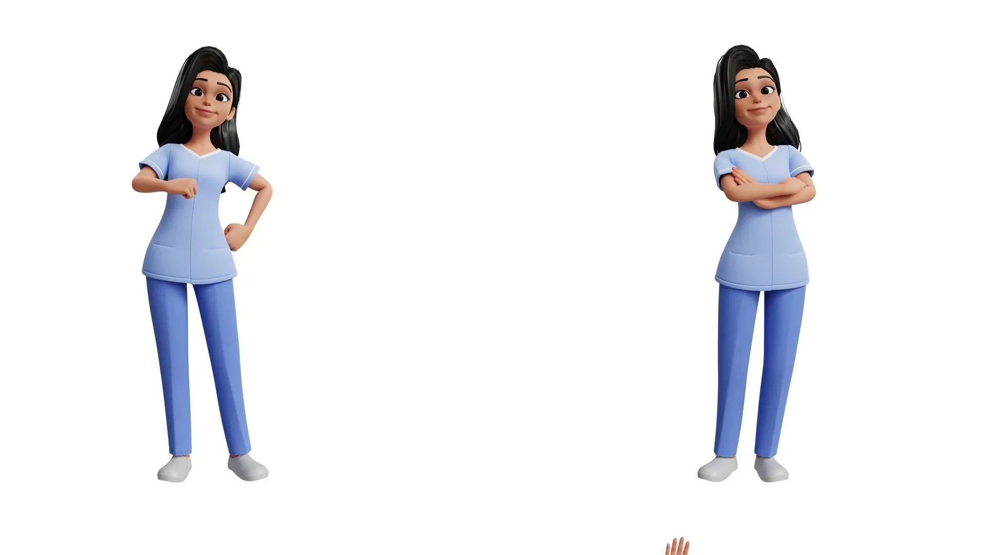 Cartoon Nurse Female Character animation showcase