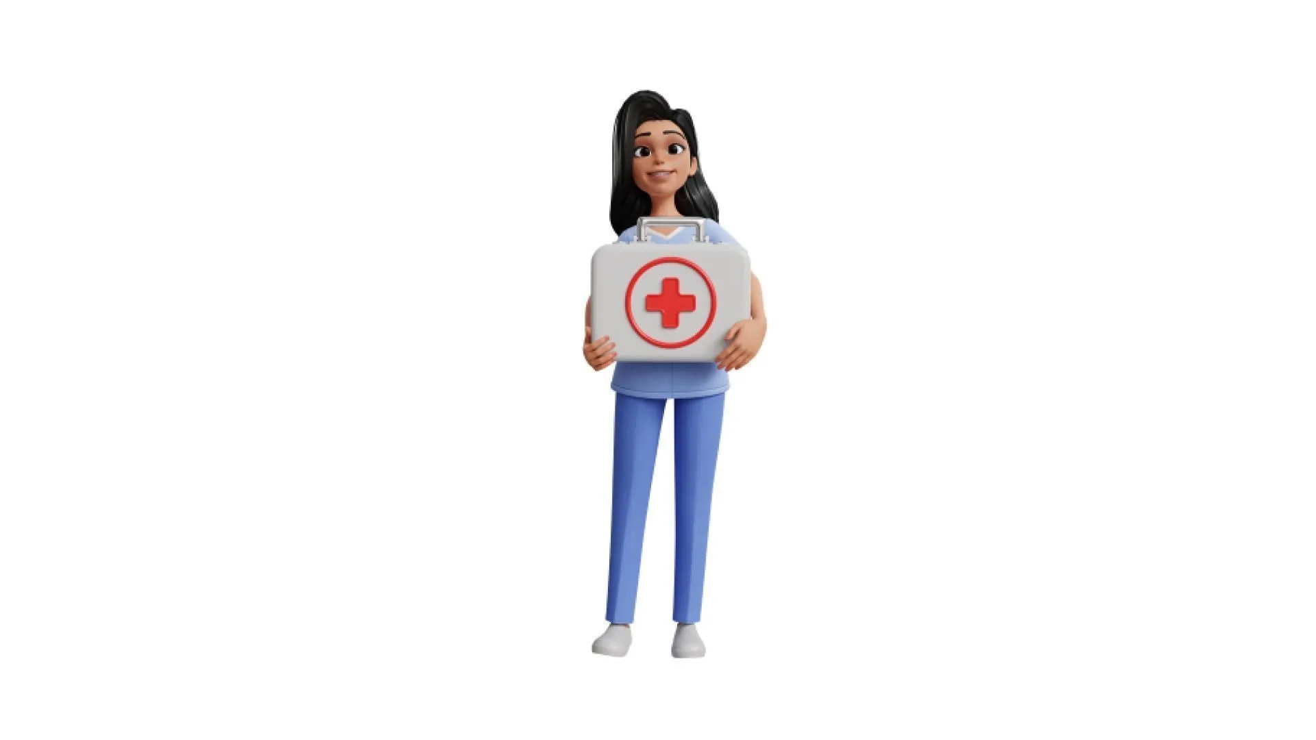Cartoon Nurse Female Character pose