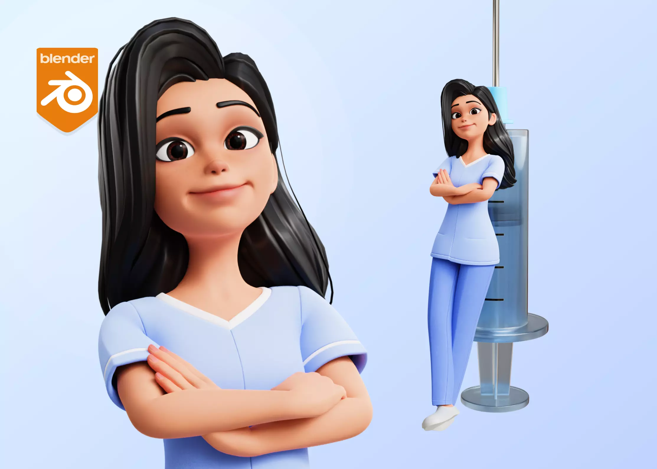 Cartoon Nurse Female Character