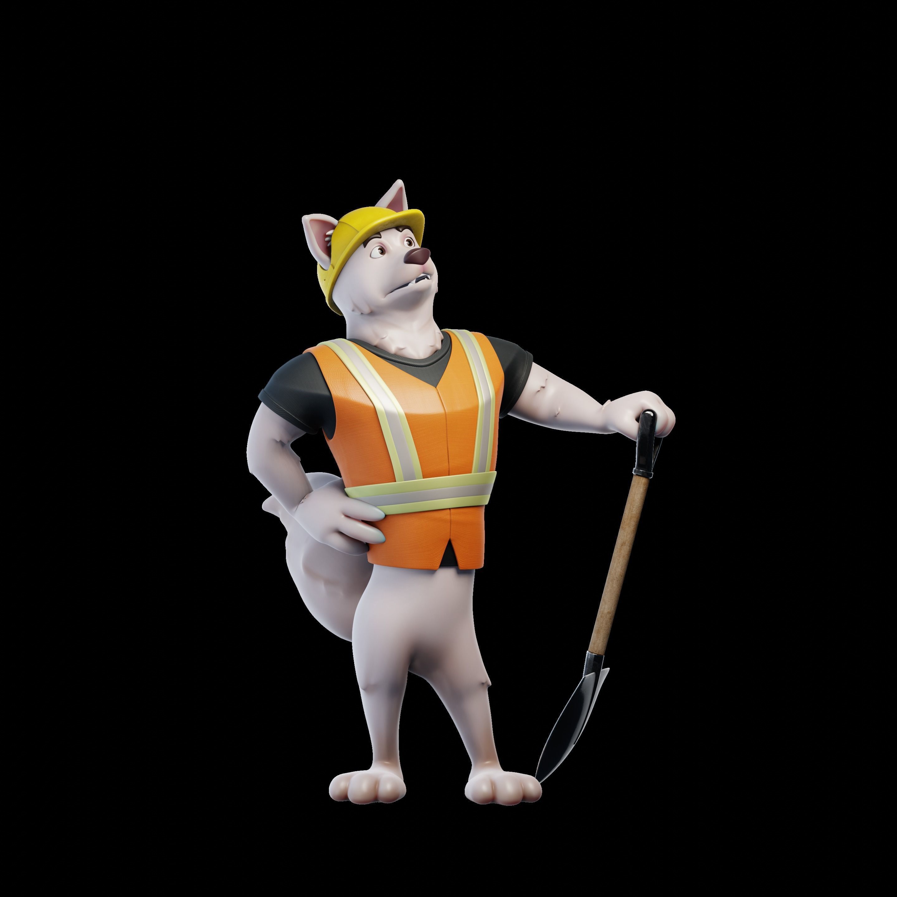 Stylized dog mascot 3D character showcase 4