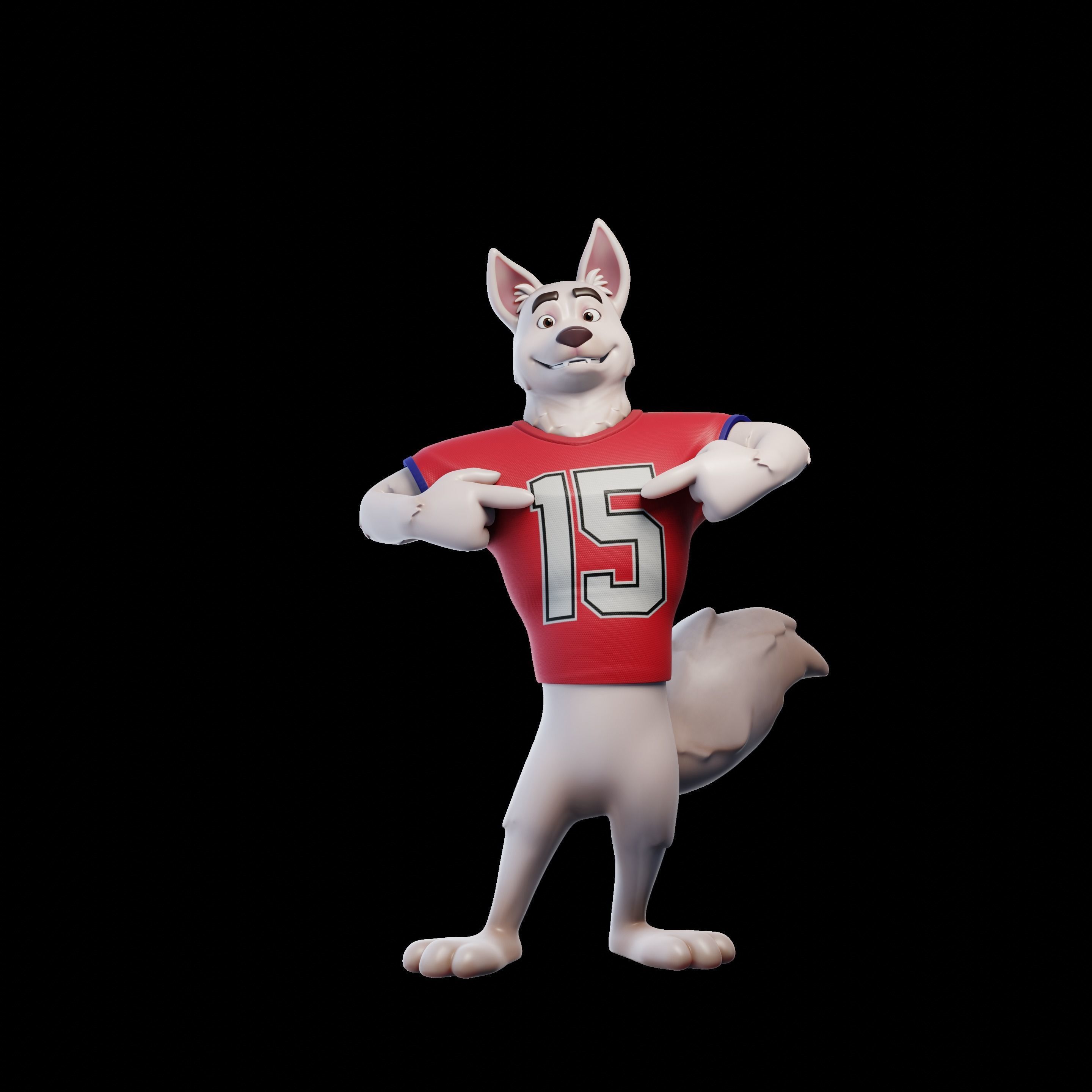 Stylized dog mascot 3D character showcase 5