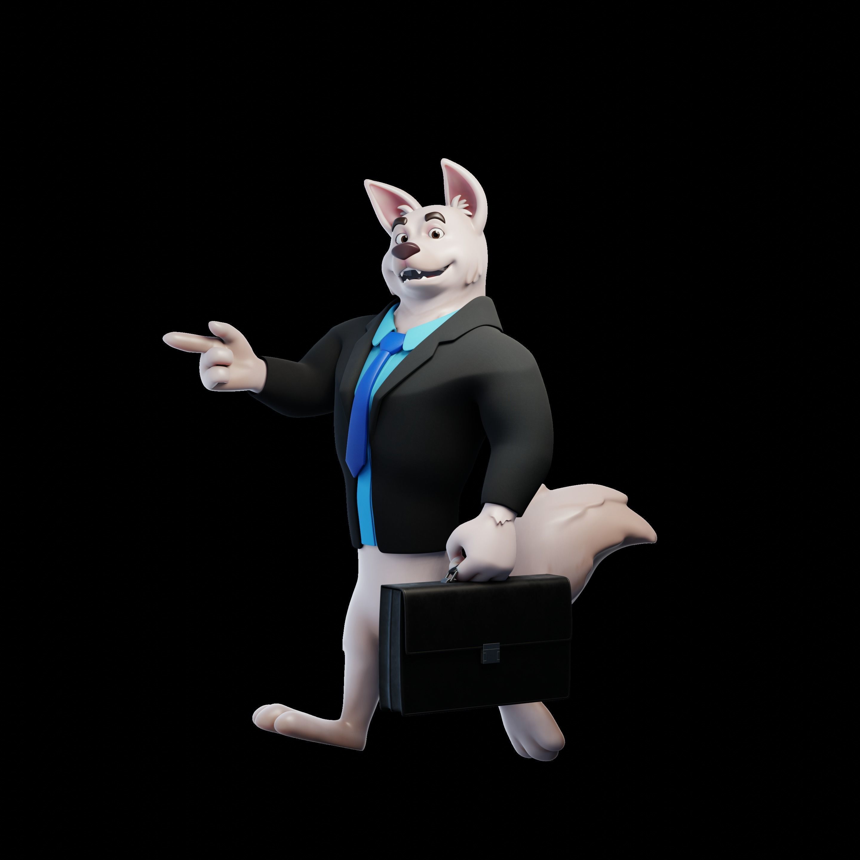 Stylized dog mascot 3D character showcase 6