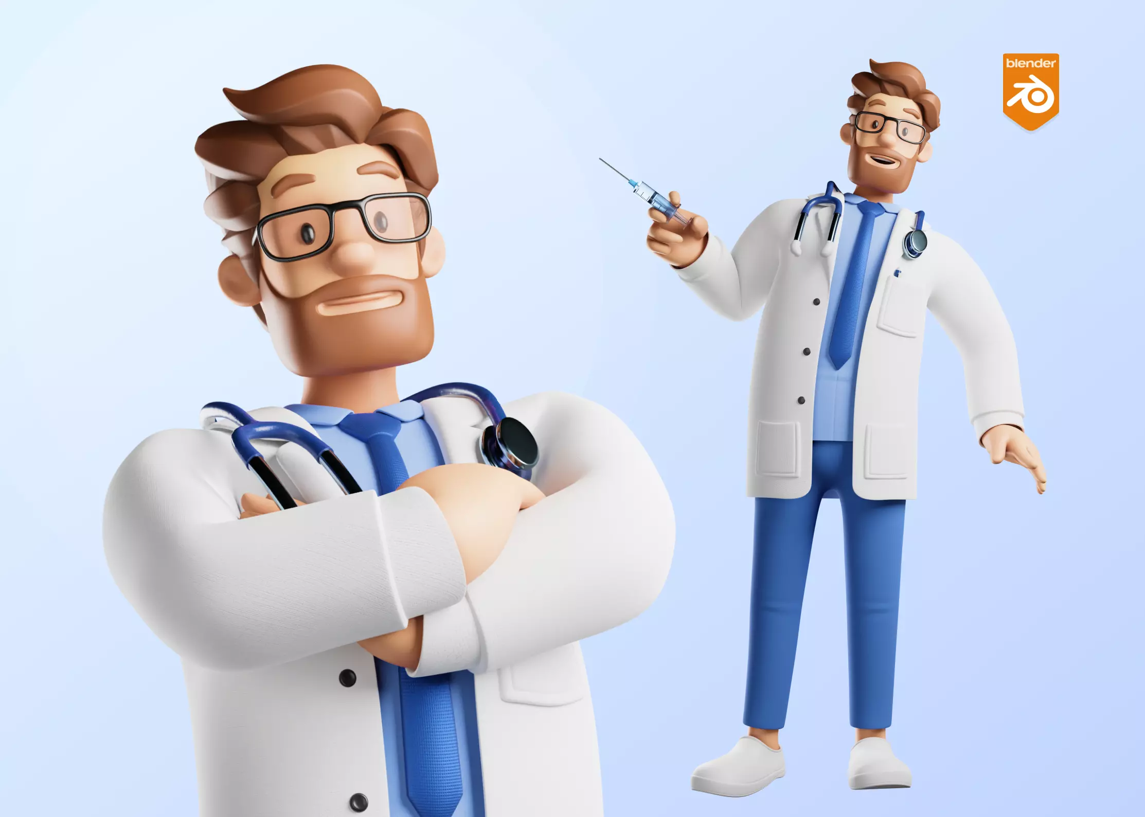 Doctor Cartoon Male Character