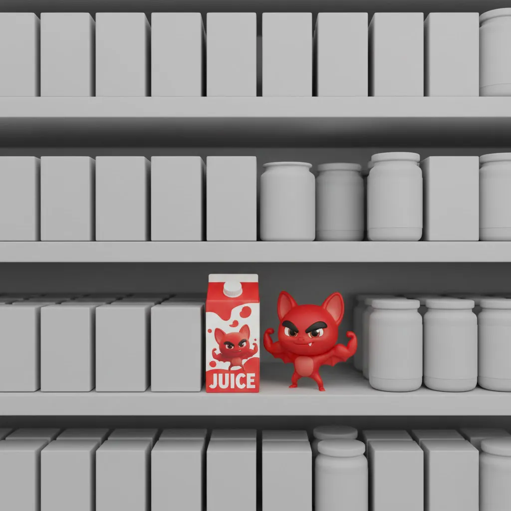 Custom mascot standing out physically in marketplace