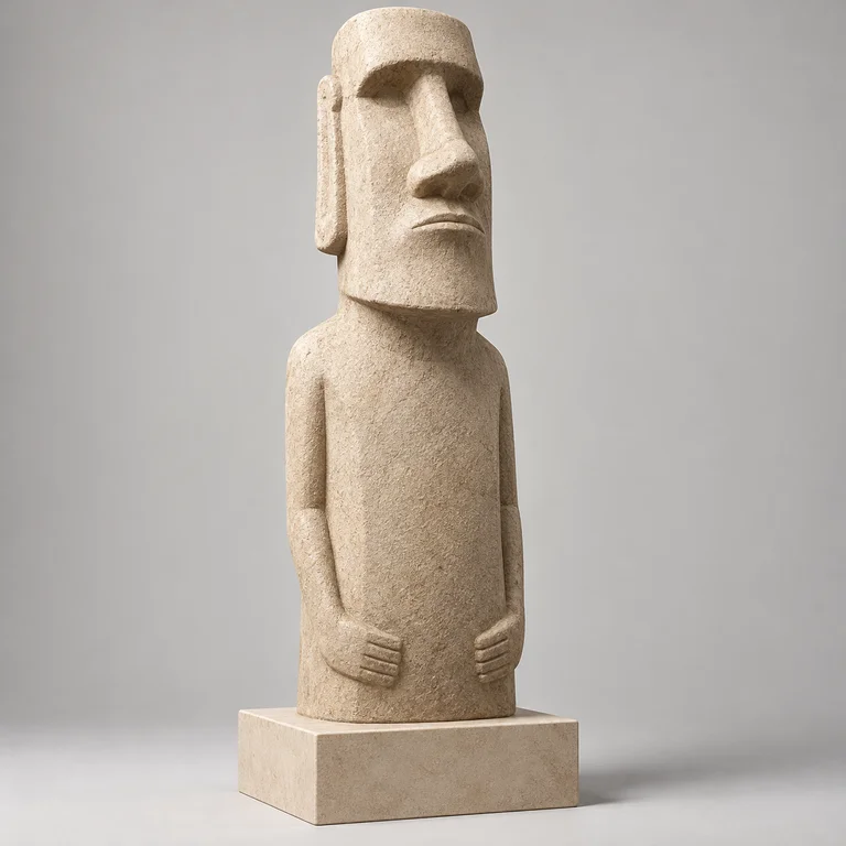 Moai Statue clay reference preview