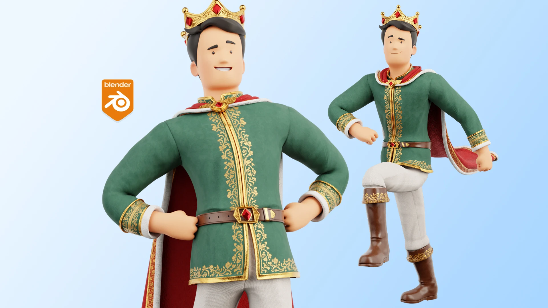 Cartoon King 3D Model
