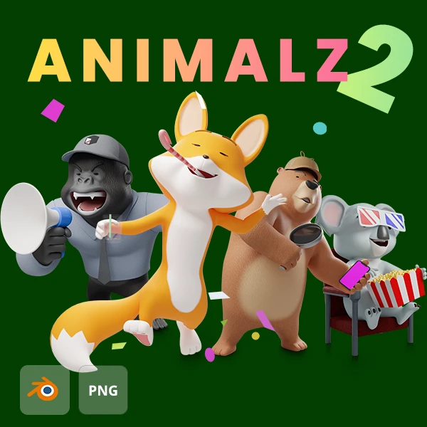 Cartoon 3D animals