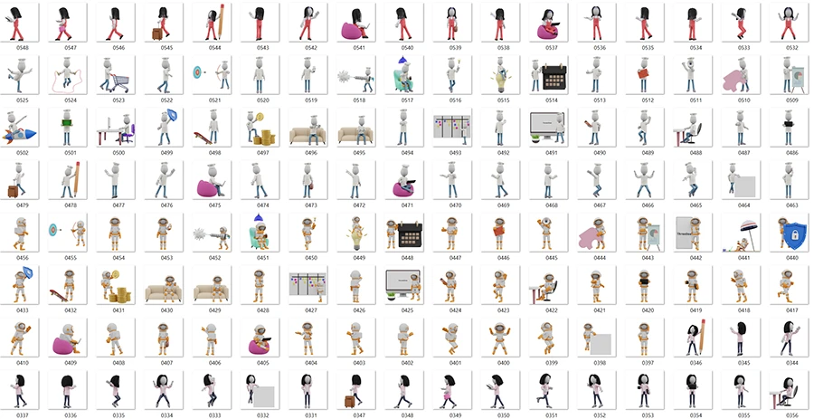 High resolution PNG files of stick figures